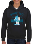 Taste the Fun Frozeti Dippin' Dots Retro Yeti Graphic Youth's Hoodie