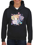 Retro Dippin’ Dots Delight - Colorful Ice Cream Treat Graphic Youth's Hoodie