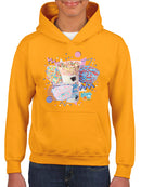 Retro Dippin’ Dots Delight - Colorful Ice Cream Treat Graphic Youth's Hoodie