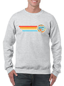 Retro Dippin' Dots Ice Cream Stripes - Cool Summer Graphic Men's Sweatshirt