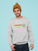 Retro Dippin' Dots Ice Cream Stripes - Cool Summer Graphic Men's Sweatshirt