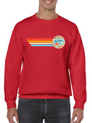Retro Dippin' Dots Ice Cream Stripes - Cool Summer Graphic Men's Sweatshirt