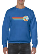 Retro Dippin' Dots Ice Cream Stripes - Cool Summer Graphic Men's Sweatshirt