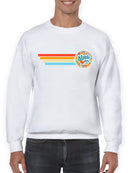 Retro Dippin' Dots Ice Cream Stripes - Cool Summer Graphic Men's Sweatshirt