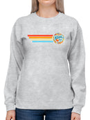 Retro Dippin' Dots Ice Cream Stripes - Cool Summer Graphic Women's Sweatshirt