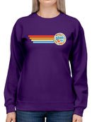 Retro Dippin' Dots Ice Cream Stripes - Cool Summer Graphic Women's Sweatshirt