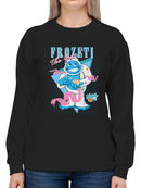 Frozeti the Yeti - Dippin’ Dots Fun Graphic Women's Sweatshirt