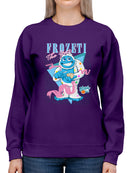 Frozeti the Yeti - Dippin’ Dots Fun Graphic Women's Sweatshirt