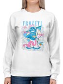 Frozeti the Yeti - Dippin’ Dots Fun Graphic Women's Sweatshirt