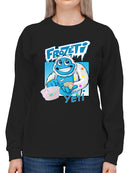 Frozeti the Yeti - Cool Dippin’ Dots Ice Cream Graphic Women's Sweatshirt