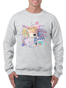 Retro Dippin’ Dots Delight - Colorful Ice Cream Treat Graphic Men's Sweatshirt