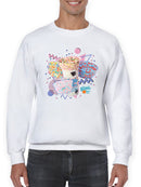 Retro Dippin’ Dots Delight - Colorful Ice Cream Treat Graphic Men's Sweatshirt