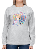 Retro Dippin’ Dots Delight - Colorful Ice Cream Treat Graphic Women's Sweatshirt