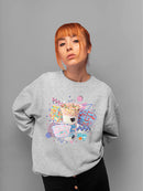 Retro Dippin’ Dots Delight - Colorful Ice Cream Treat Graphic Women's Sweatshirt