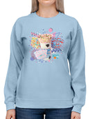 Retro Dippin’ Dots Delight - Colorful Ice Cream Treat Graphic Women's Sweatshirt
