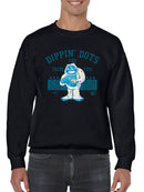 Taste the Fun Frozeti Dippin' Dots Retro Yeti Graphic Men's Sweatshirt