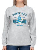 Taste the Fun Frozeti Dippin' Dots Retro Yeti Graphic Women's Sweatshirt