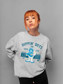 Taste the Fun Frozeti Dippin' Dots Retro Yeti Graphic Women's Sweatshirt