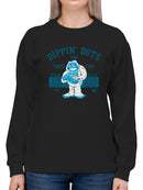Taste the Fun Frozeti Dippin' Dots Retro Yeti Graphic Women's Sweatshirt