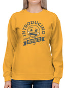 Introducing Happiness - Retro Laughing Emoji Women's Sweatshirt