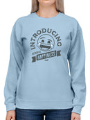Introducing Happiness - Retro Laughing Emoji Women's Sweatshirt
