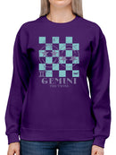 Gemini Twins Emoji  - Zodiac Art Design Women's Sweatshirt