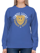 Campus Legend Shield - Retro College Graphic Women's Sweatshirt