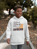Capricorn Zodiac Graphic - Retro Goat Symbol Design Youth's Hoodie