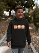 Celestial Joy Icons - Retro Cosmic Emojis Youth's Hoodie