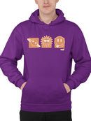 Celestial Joy Icons - Retro Cosmic Emojis Men's Hoodie