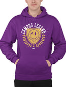Campus Legend Shield - Retro College Graphic Men's Hoodie