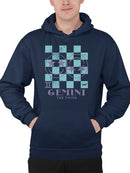 Gemini Twins Emoji  - Zodiac Art Design Men's Hoodie