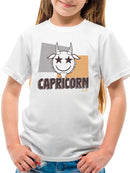 Capricorn Zodiac Graphic - Retro Goat Symbol Design Youth's T-shirt