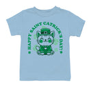 Happy Saint Catricks Day Cute Leprechaun Cat Design Youth's T-shirt