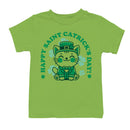 Happy Saint Catricks Day Cute Leprechaun Cat Design Youth's T-shirt