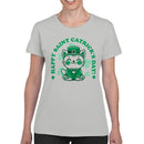 Happy Saint Catricks Day Cute Leprechaun Cat Design Women's T-shirt