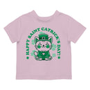 Happy Saint Catricks Day Cute Leprechaun Cat Design Toodler's T-shirt