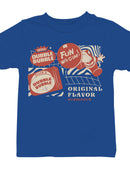 Officially Licensed Dubble Bubble Retro Gum Packaging Design Youth's T-shirt