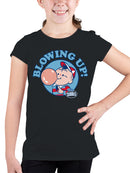 Officially Licensed Dubble Bubble Blowing Up with Dubble Bubble Youth's T-shirt