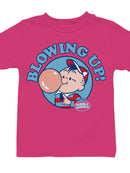Officially Licensed Dubble Bubble Blowing Up with Dubble Bubble Youth's T-shirt