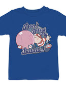 Officially Licensed Dubble Bubble Don't Burst My Bubble - Retro Design Youth's T-shirt