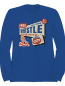Officially Licensed Dubble Bubble Retro Whistle Ad Men's Sweatshirt