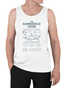 Hammerhead Shark Types and Traits Men's Tank Top
