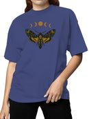 Celestial Moth with Moon Phases Women's T-shirt