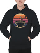 Retro Sunset Ramen Bowl Art Men's Hoodie