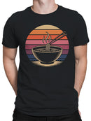 Retro Sunset Ramen Bowl Art Men's T-shirt