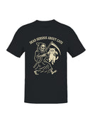 Grim Reaper Cat Lover Design Men's T-shirt