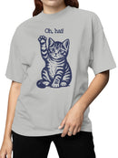 Playful Kitty "Oh, Hai" Design Women's T-shirt