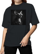 Stylish Sphynx in Leather Jacket Women's T-shirt