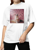 Butterfly Dreaming Cat Aesthetic Women's T-shirt